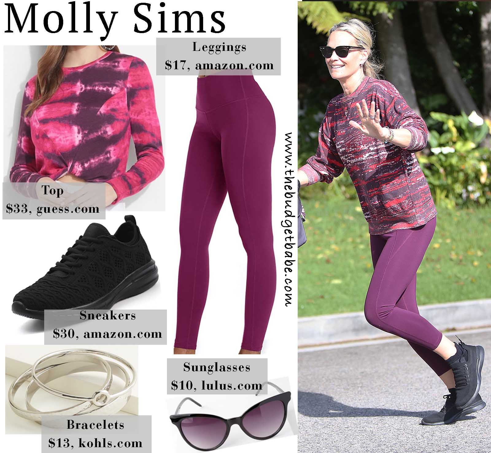 Molly Sim's rocks the cutest workout set!
