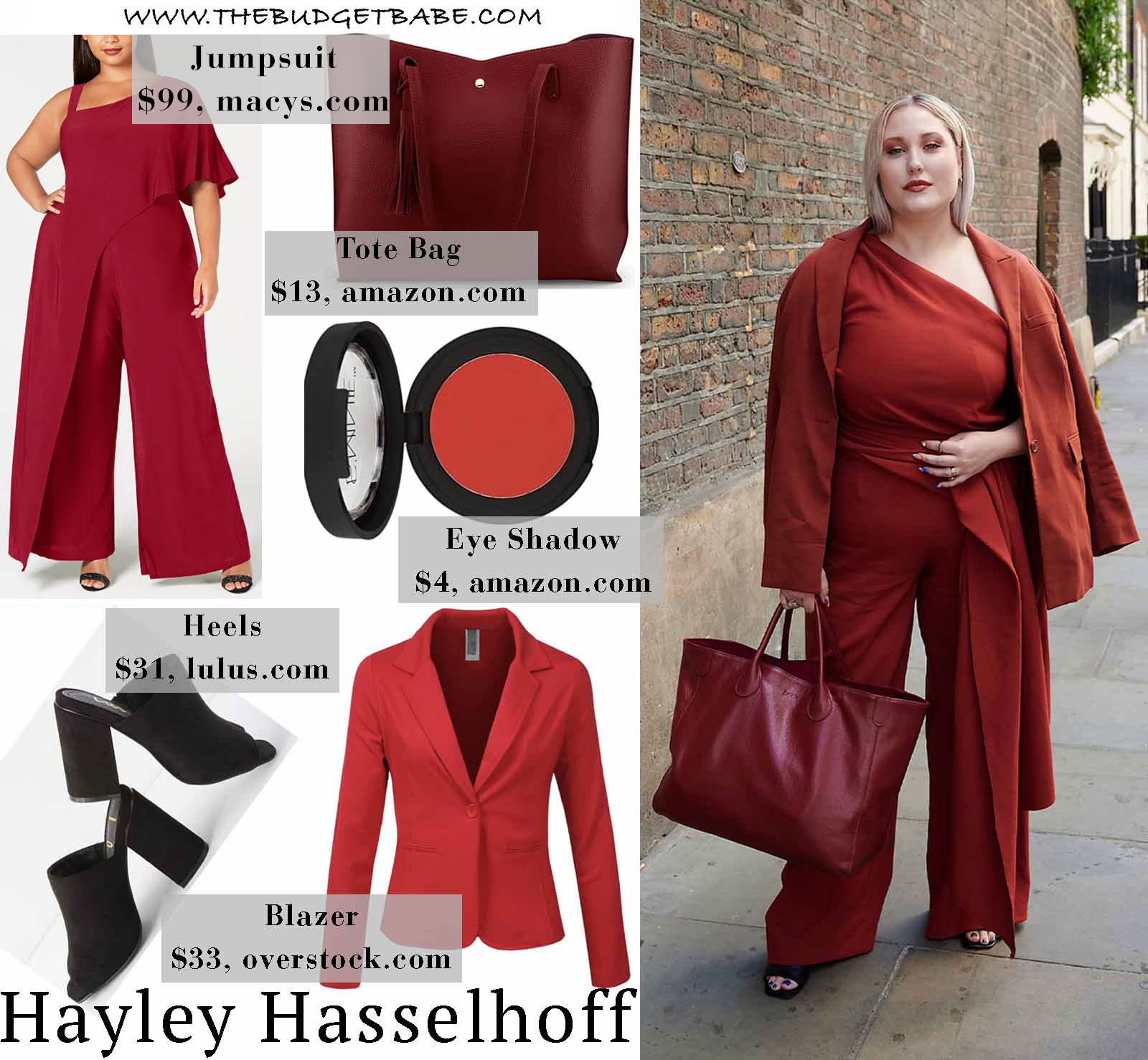 Get the Look: Hayley Hasselhoff's One Shoulder Draped Jumpsuit and Matching Blazer