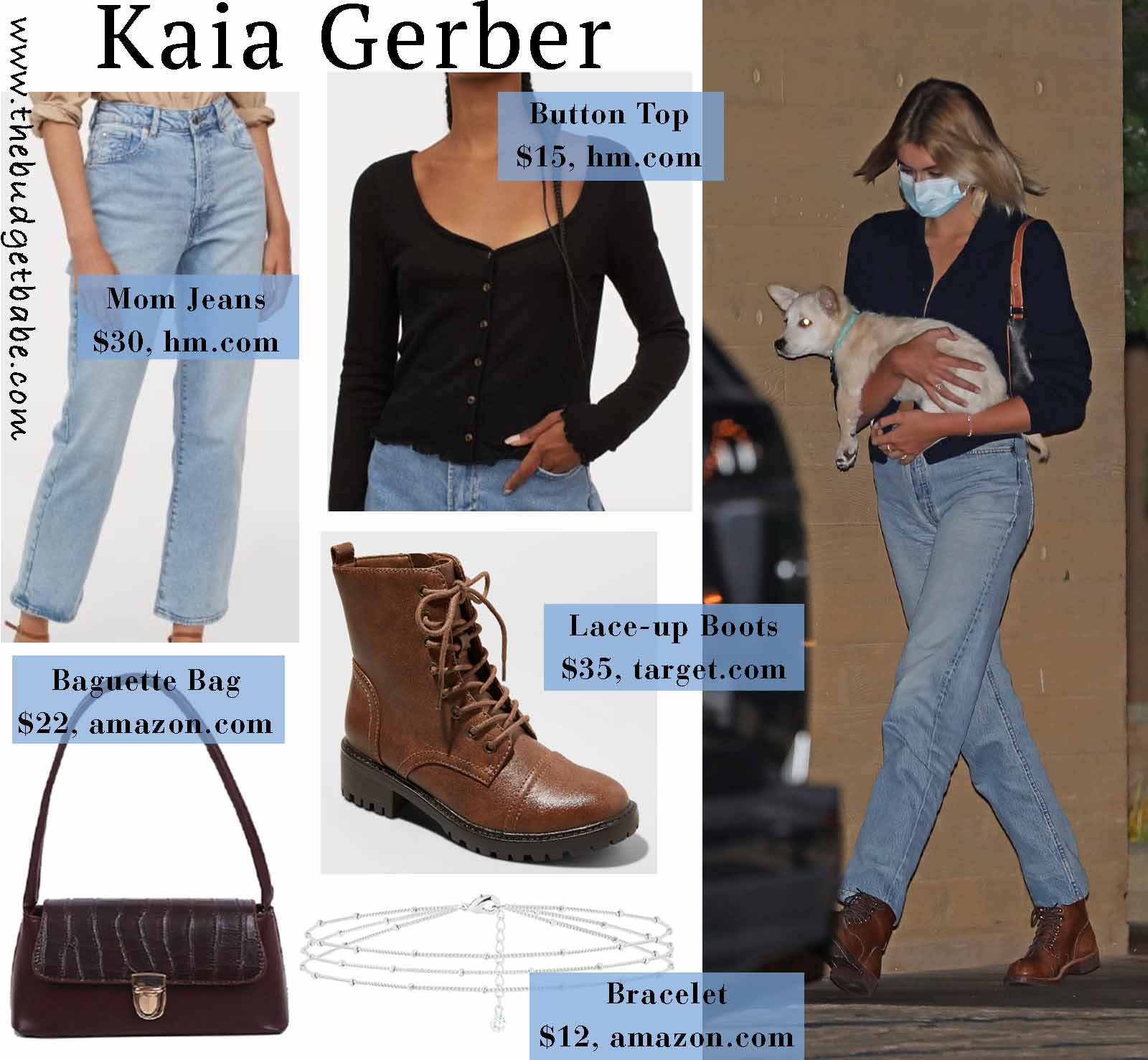 Kaia Gerber is chic in 90's style