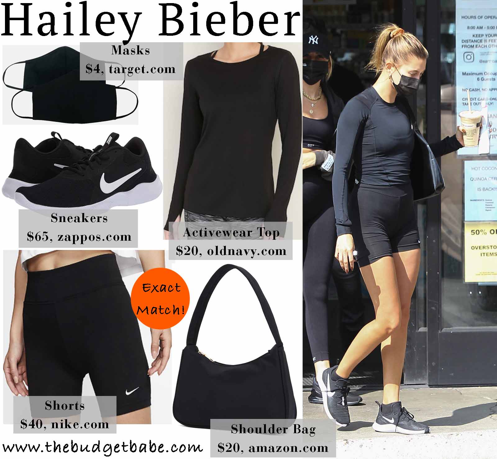 Hailey is chic in Nike.