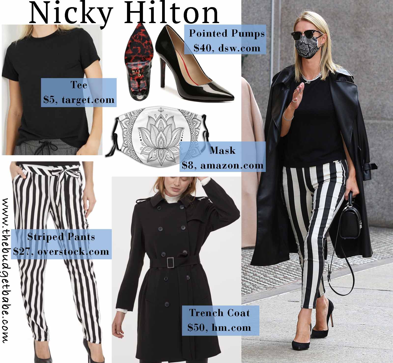 Nicky Hilton rocks bold stripes.
