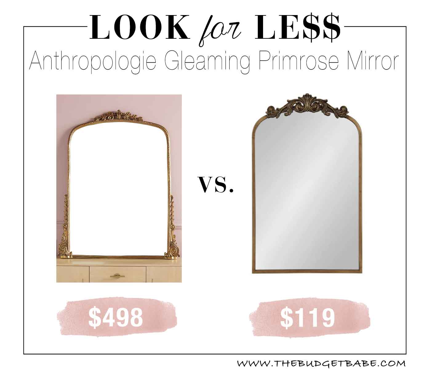 Anthropologie Gleaming Primrose Mirror Dupe