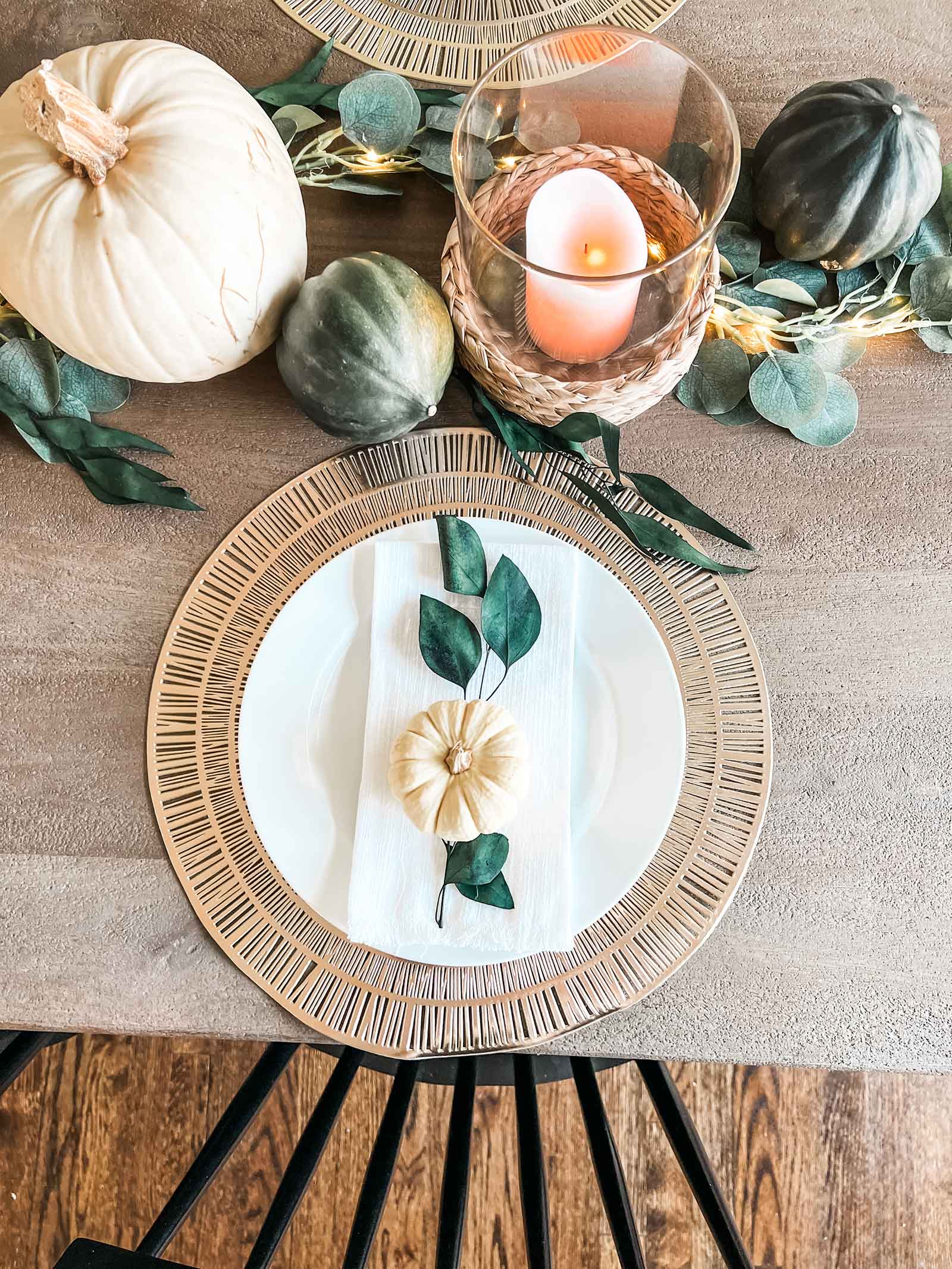 Get everything you need for this simple, elegant, neutral fall tablescape with Walmart+.