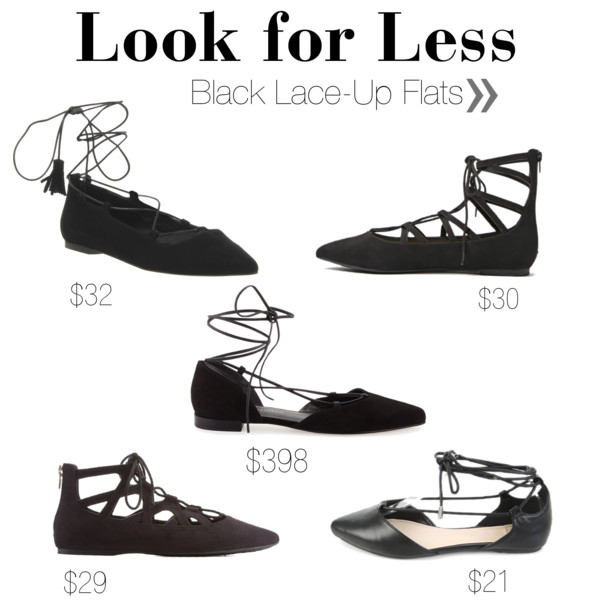 Black Strappy Flats for Less