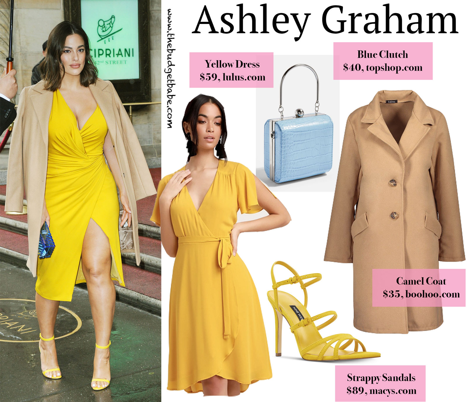 Ashley Graham Yellow Dress Look for Less