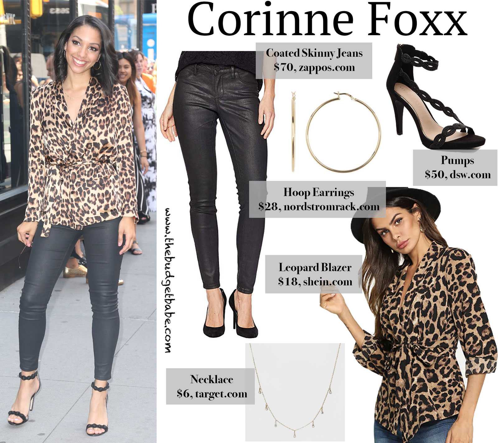Corinne Foxx Leopard Shirt Look for Less