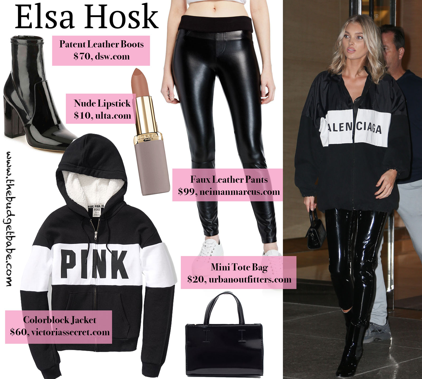 Elsa Hosk Balenciaga Jacket Look for Less