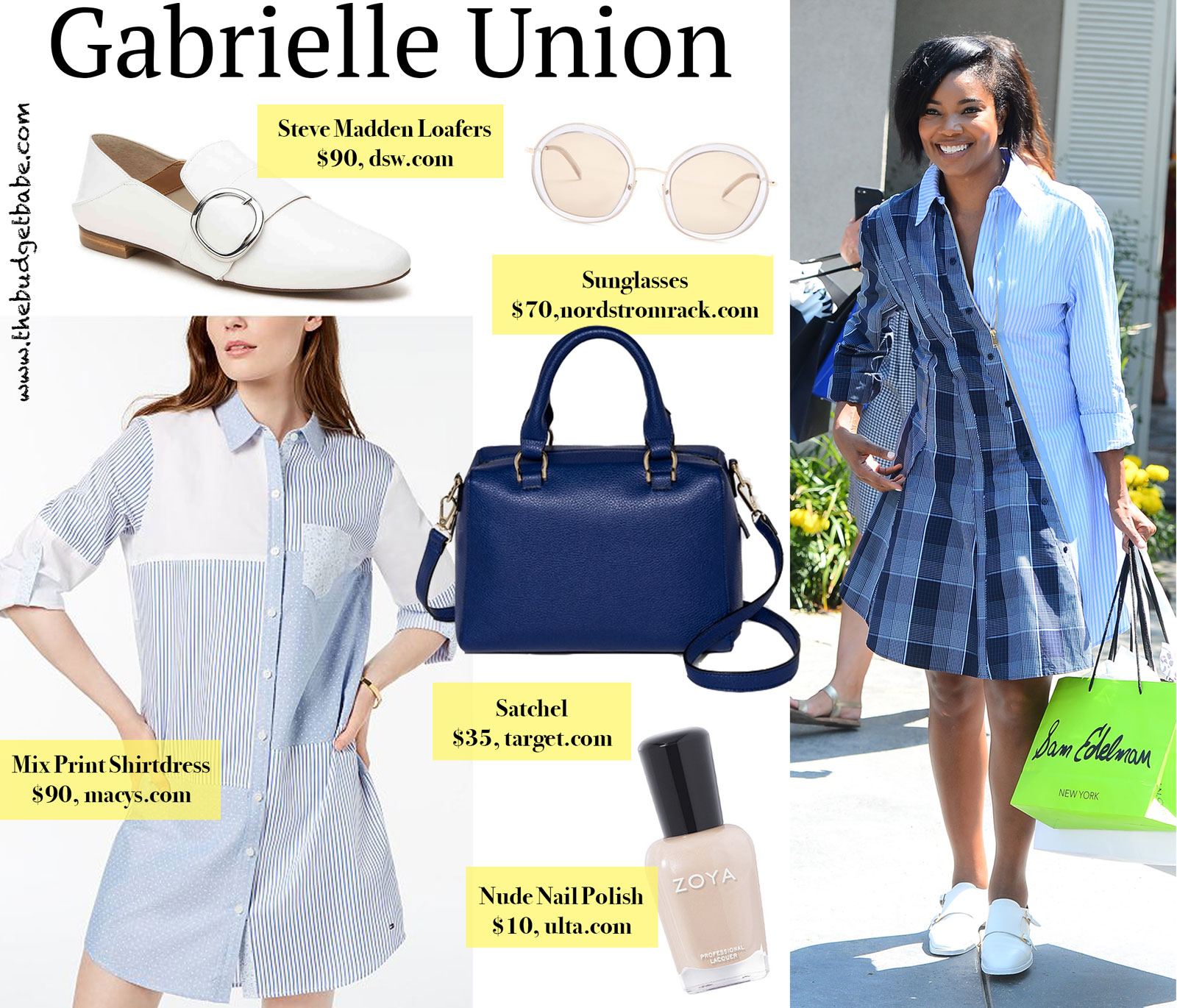 Gabrielle Union Stella McCartney Mix Media Dress Look for Less
