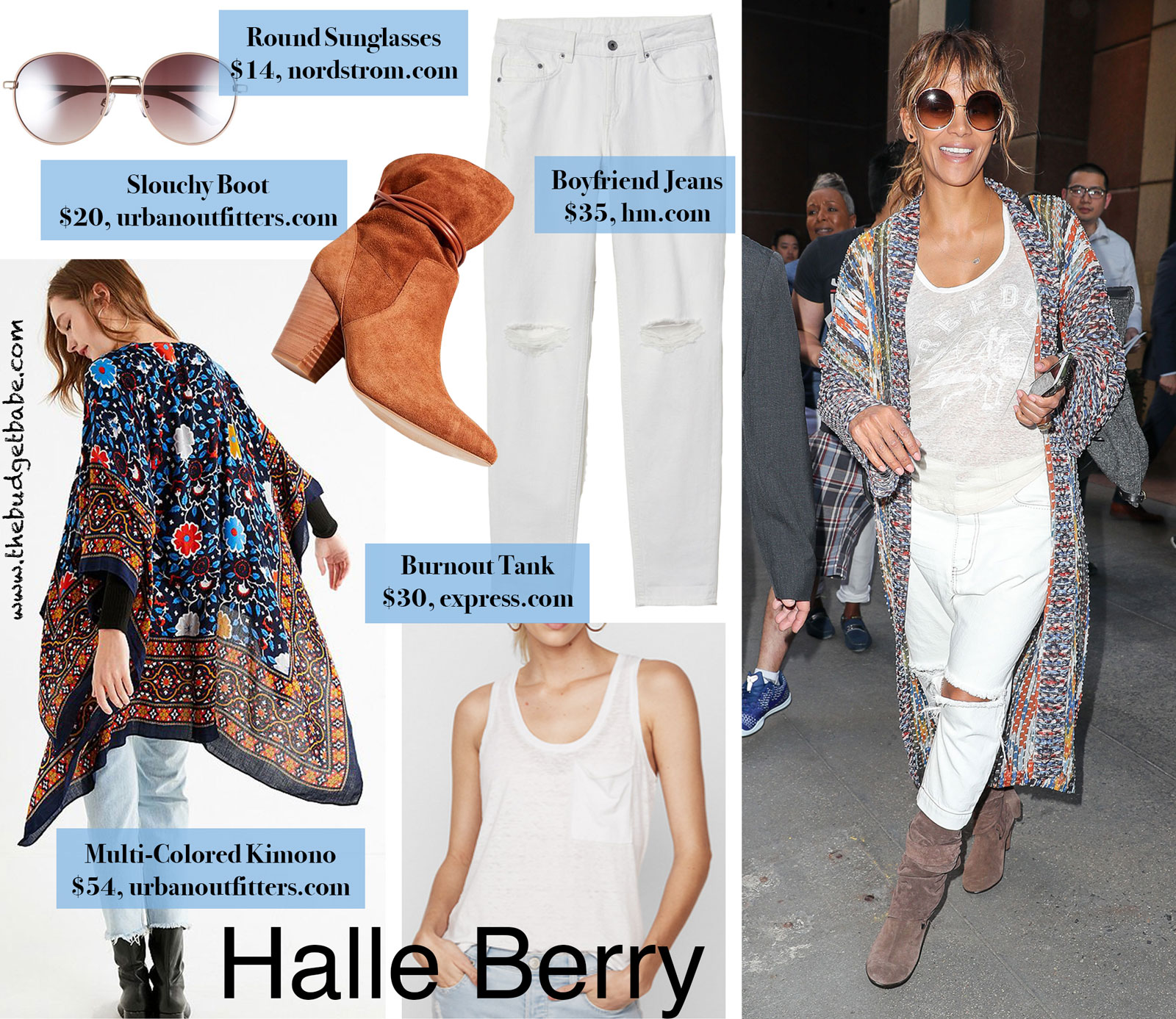 Halle Berry's ONETEASPOON Boyfriend Jeans Look for Less