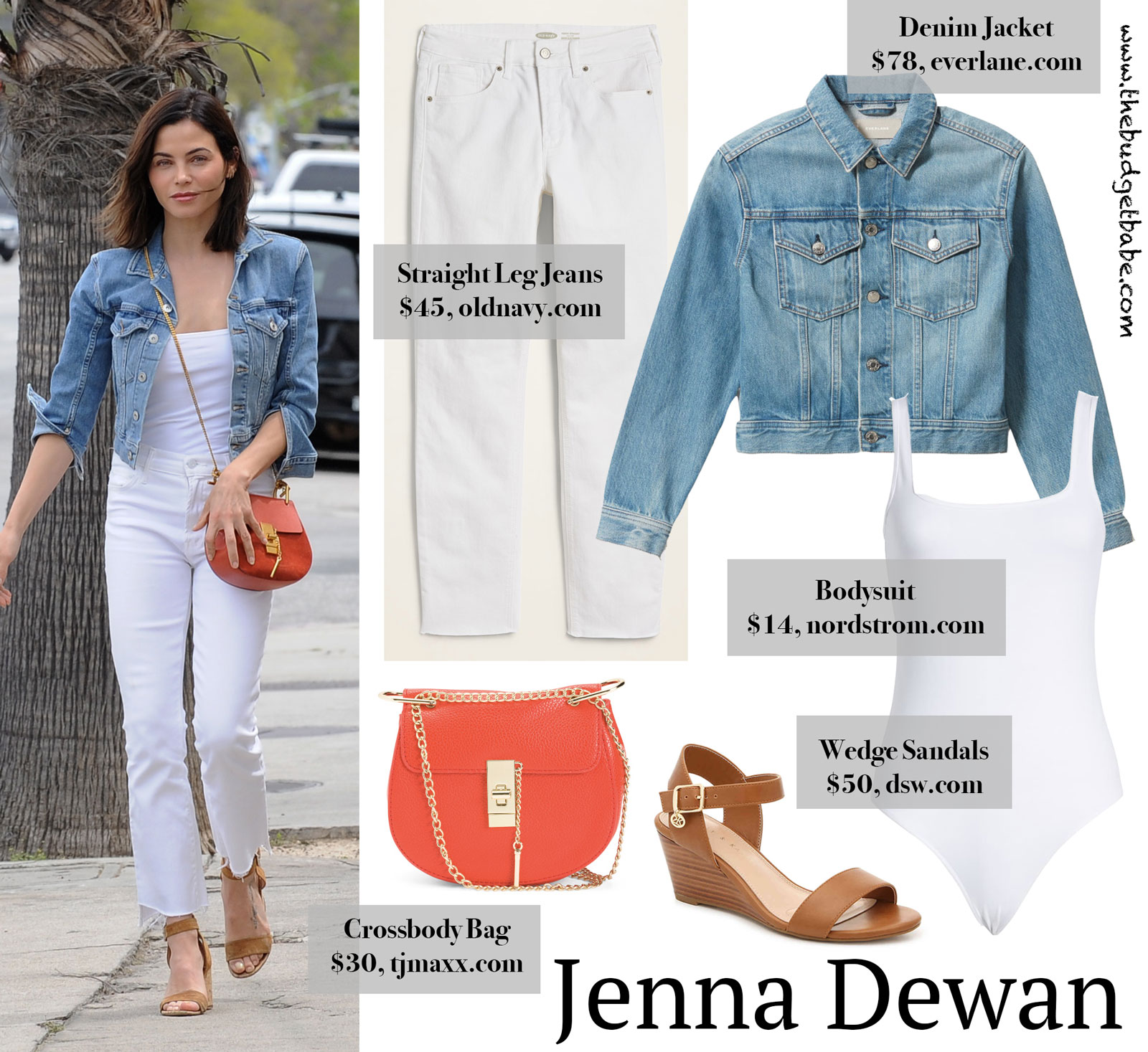 Jenna Dewan White Jeans Denim Jacket Look for Less