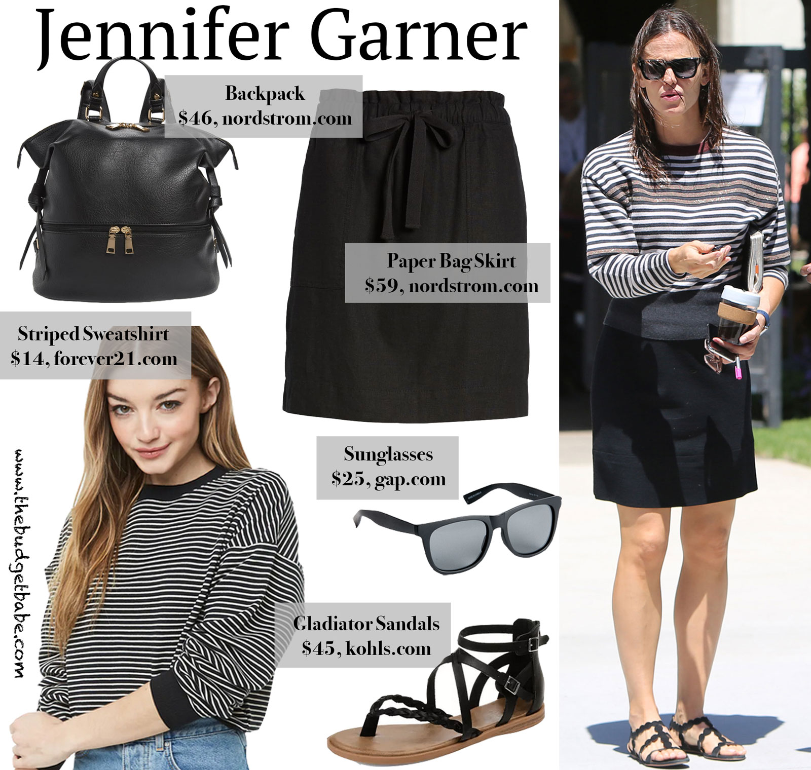 Jennifer Garner Stripe Sweater Look for Less