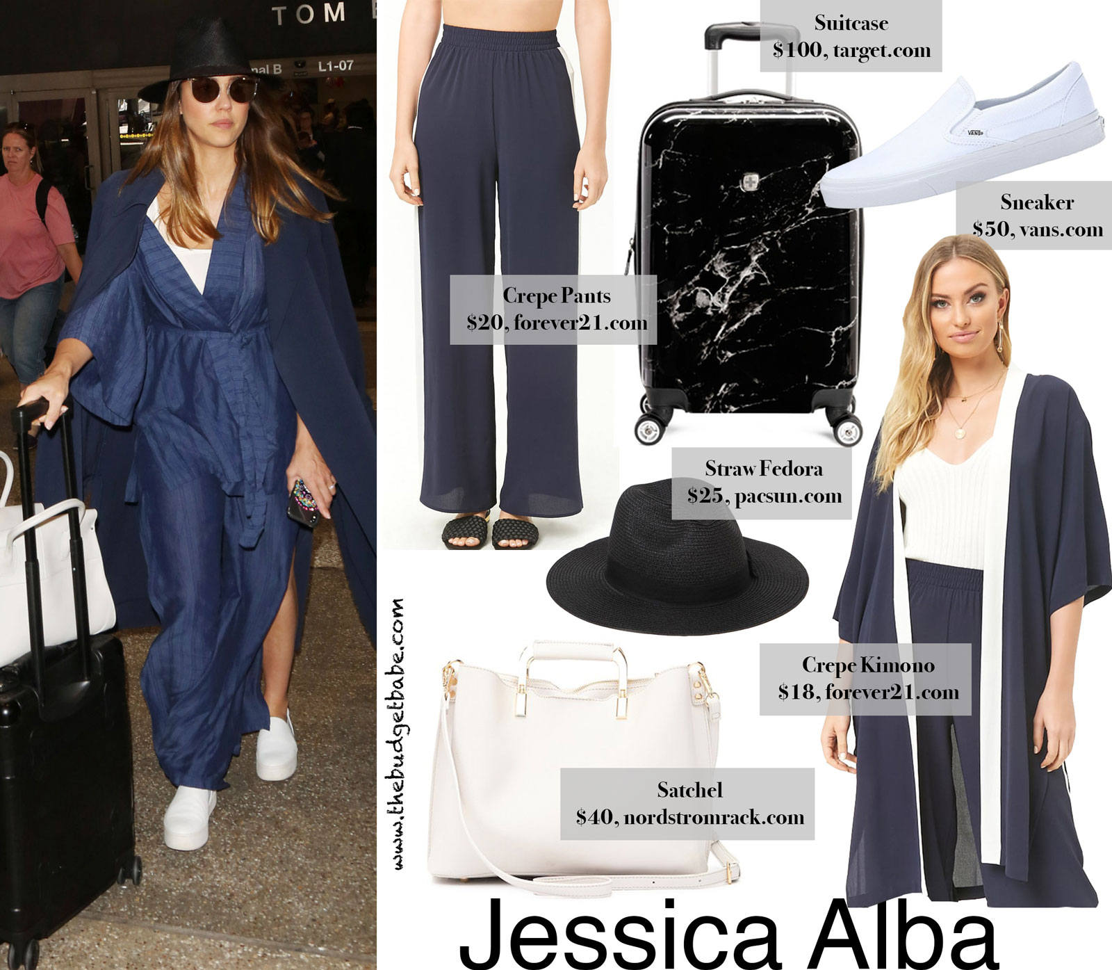 Jessica Alba Onia Wide Leg Pants and Kimono Look for Less