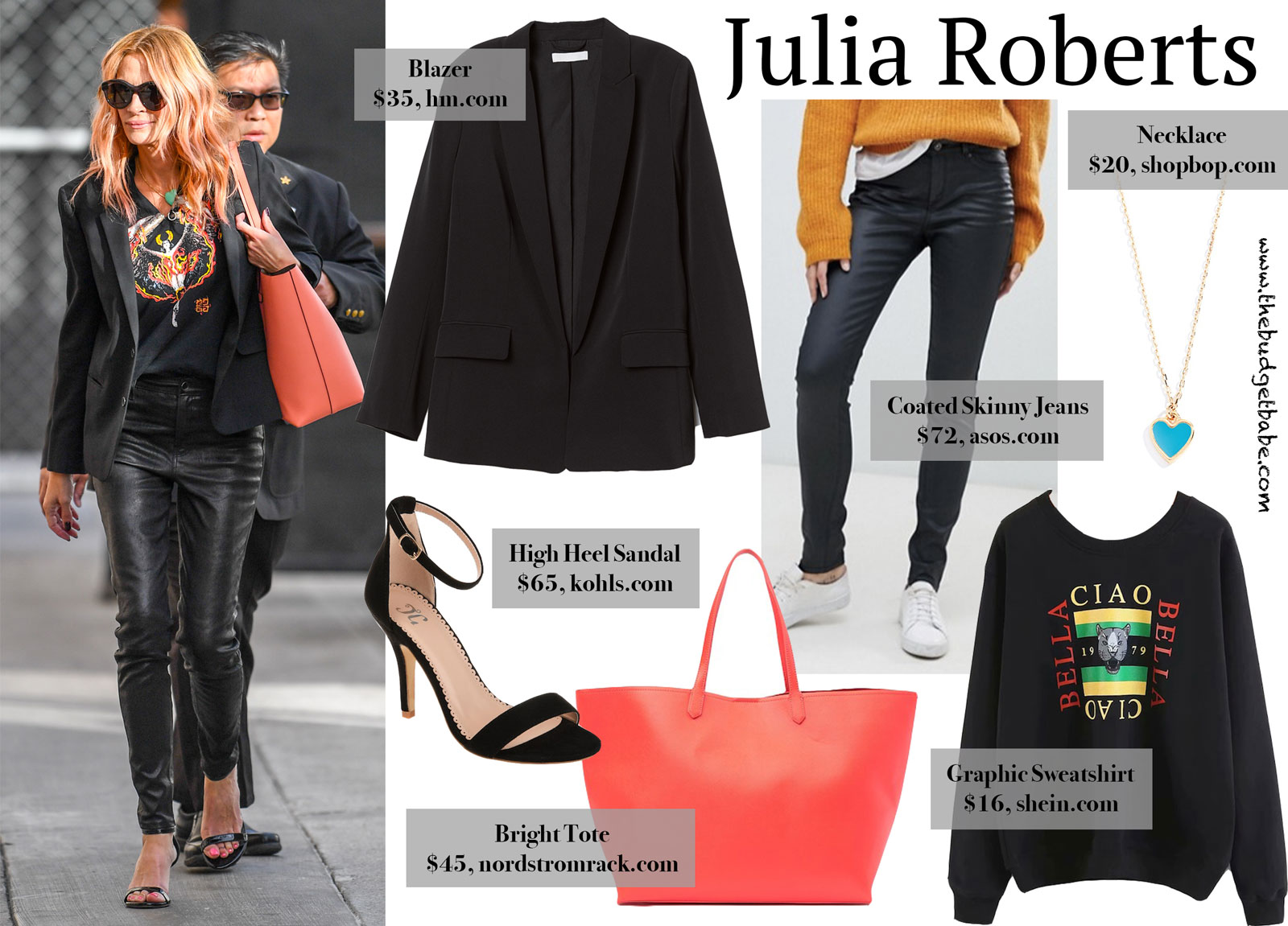 Julia Roberts Graphic Givenchy Sweatshirt Look for Less