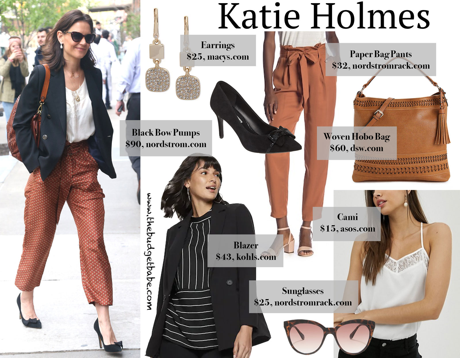 Katie Holmes Rust Pants Look for Less