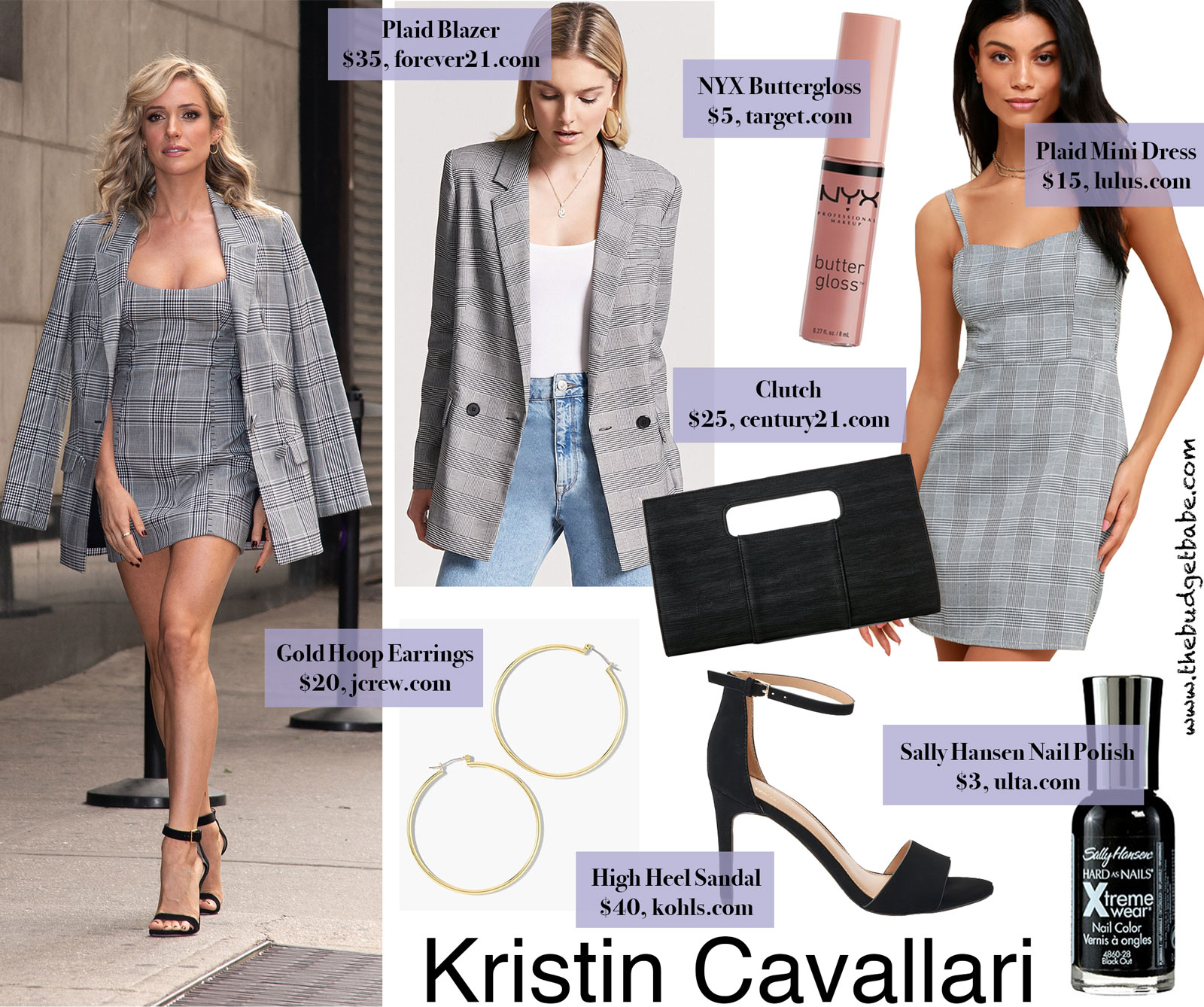 Kristin Cavallari Plaid Mini Dress Look for Less