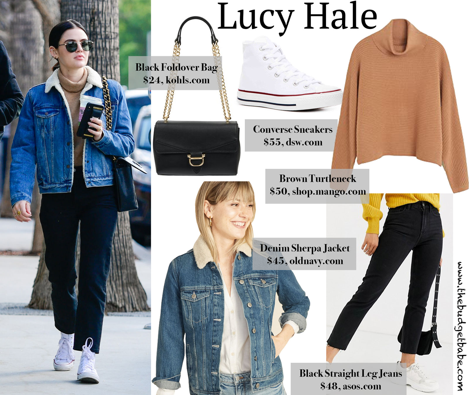 Lucy Hale Levi Sherpa Jacket Look for Less