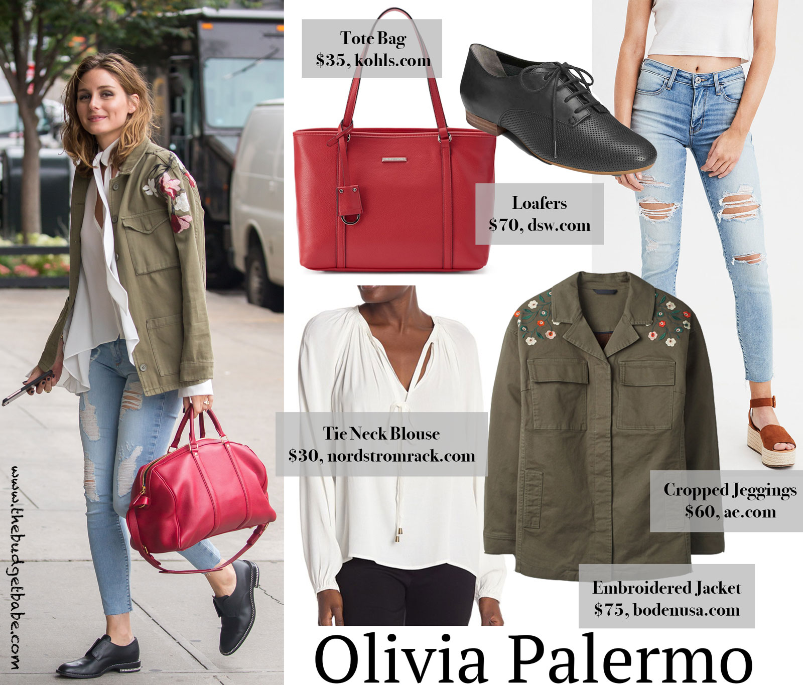 Olivia Palermo Embroidered Jacket Look for Less