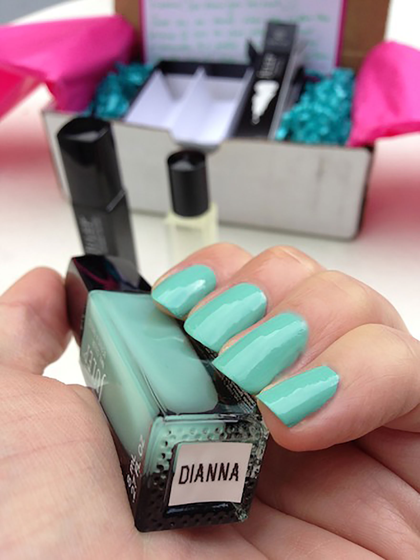 'Dianna' a mint blue nail polish by Julep, named after The Budget Babe blogger Dianna Baros