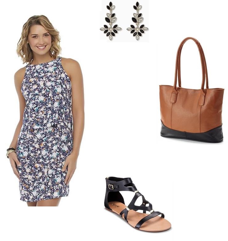 Day to night floral outfit - love that dress, can't believe it's from Sears!