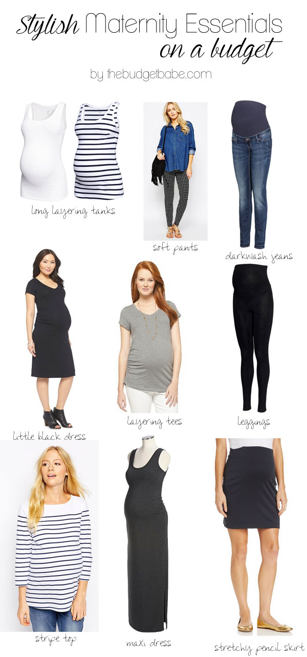 Maternity fashion clothing must-haves for the chic mama to be! And on a budget!!