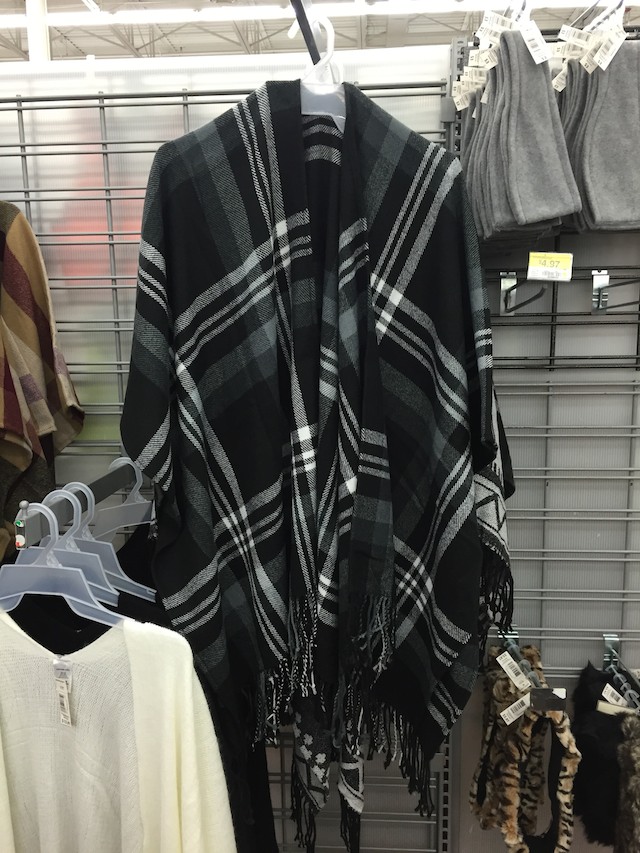 Plaid shawls at Walmart?! So cute