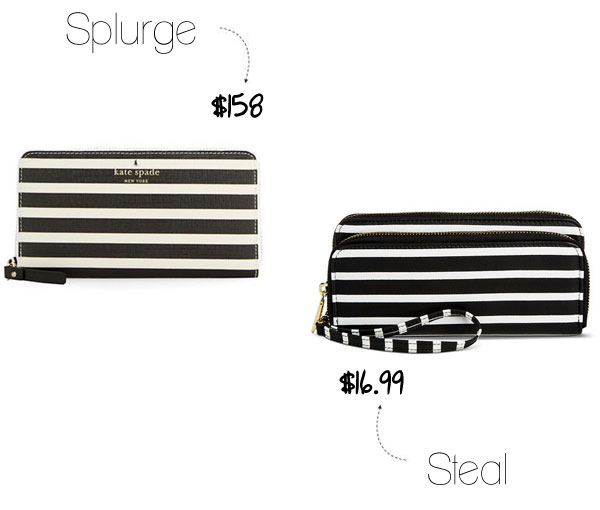 Kate Spade striped wallet look for less