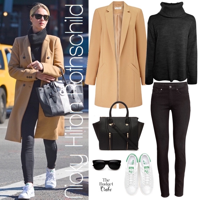 Nicky Hilton Rothschild Camel Coat Sneakers Look for Less