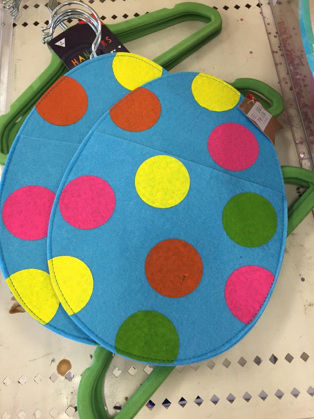 Easter theme items in the dollar bins at Target