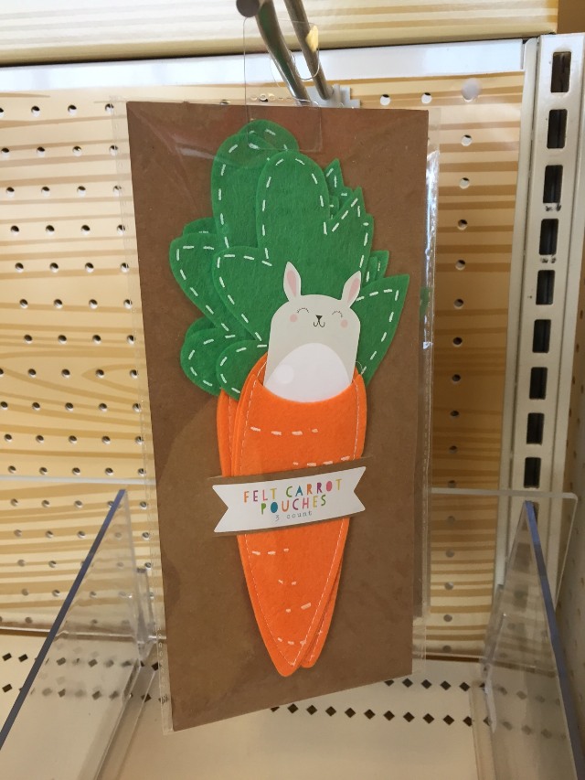 Easter theme items in the dollar bins at Target