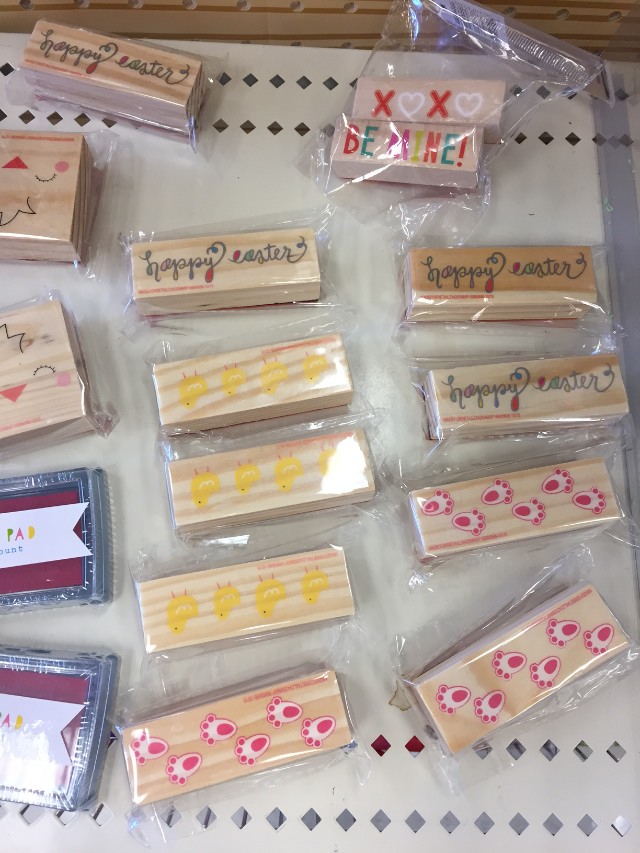 Easter theme items in the dollar bins at Target