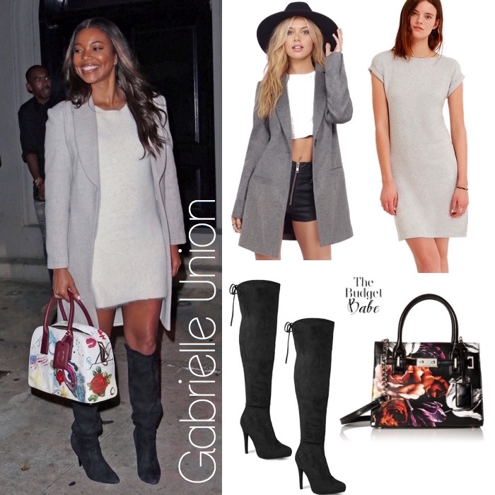 gabrielleUnionGreyMonochromeBoldBag