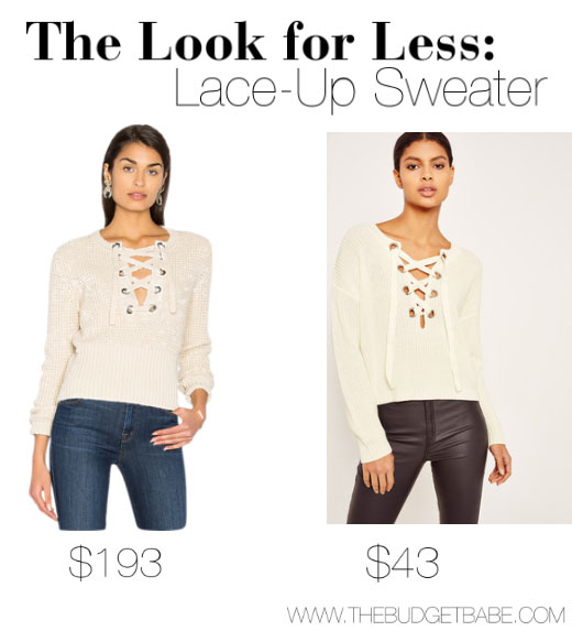 You'll love these lace-up sweater picks for fall.
