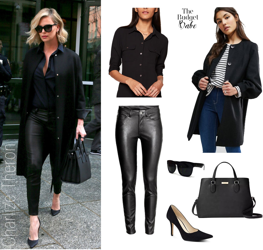 Charlize Theron looks chic in all black.