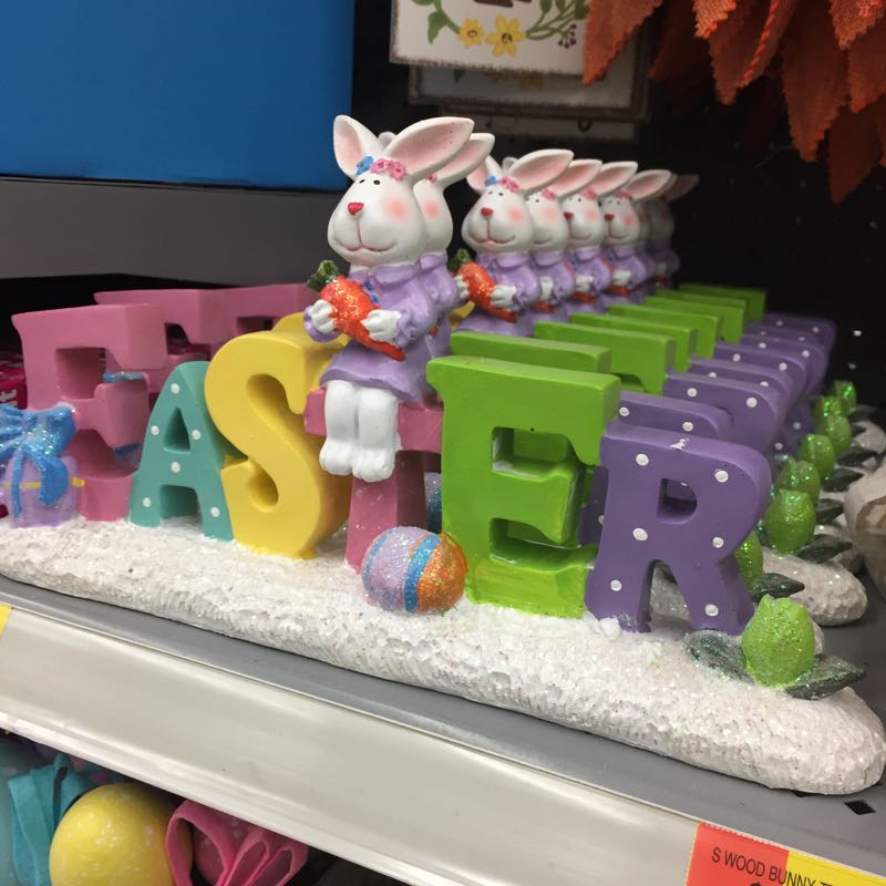 Easter decor has arrived at Walmart.