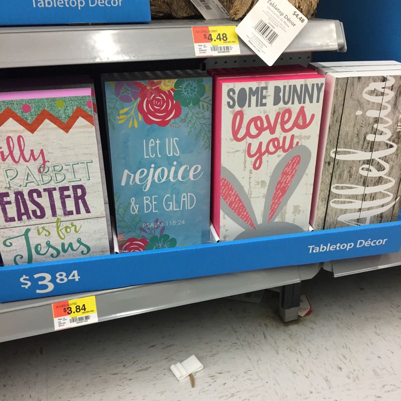 Easter decor at Walmart has arrived.