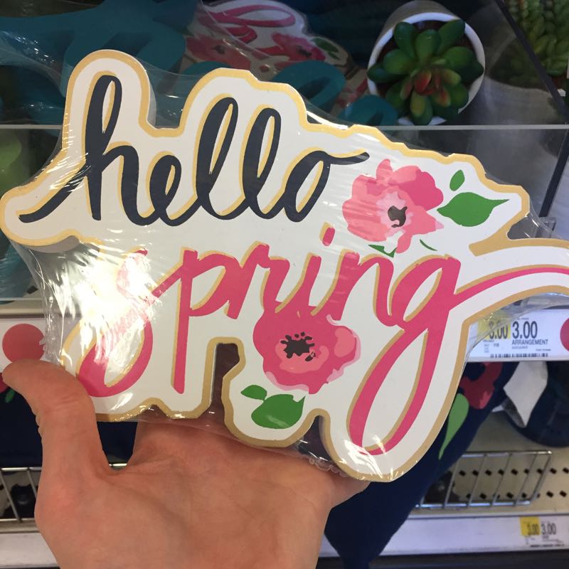 Spring has sprung in the Target dollar bins.