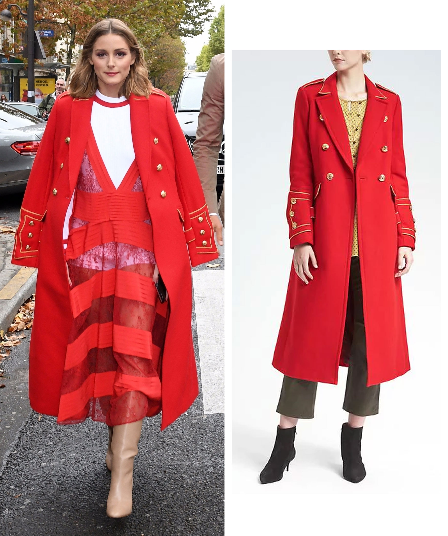 Shop Olivia Palermo's exact coat under $400 at Banana Republic.