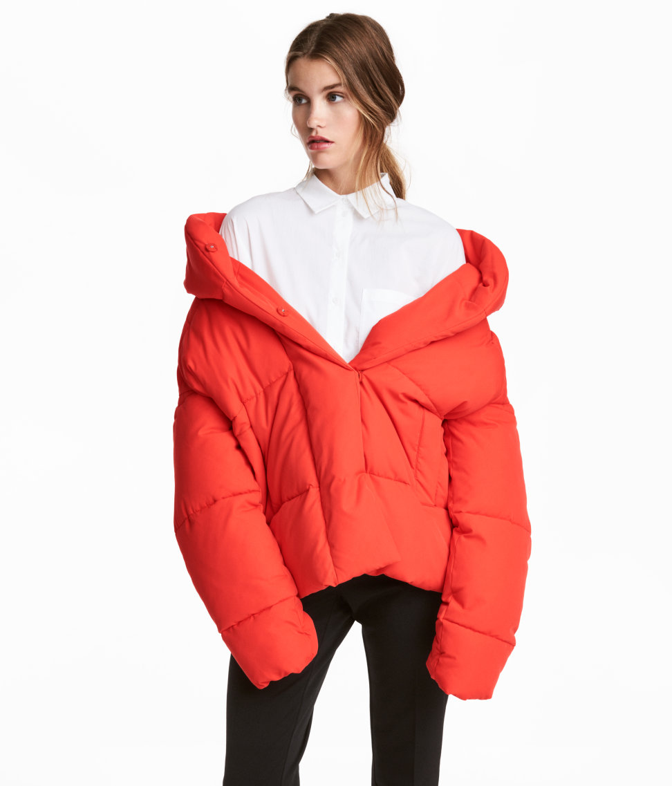 Where did Gigi Hadid get her red puffer jacket? It's from H&M - just $60!