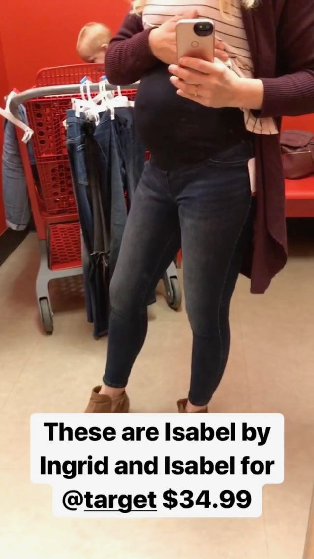 Tips on buying maternity jeans at Target - Isabel by Ingrid and Isabel Maternity Review