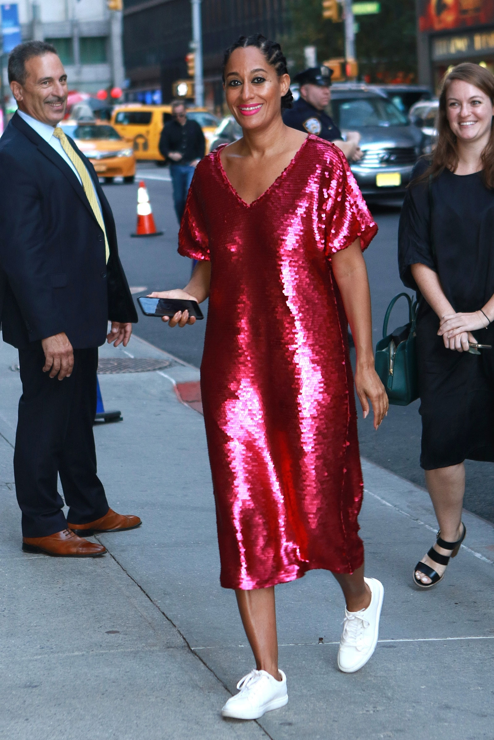 Tracee Ellis Ross wears a sequin dress from her holiday capsule for JCPenney.