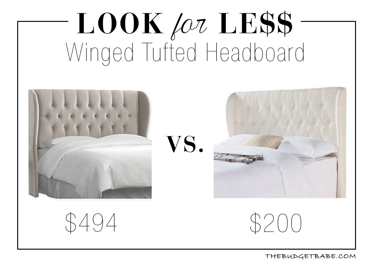 Winged tufted headboard look for less