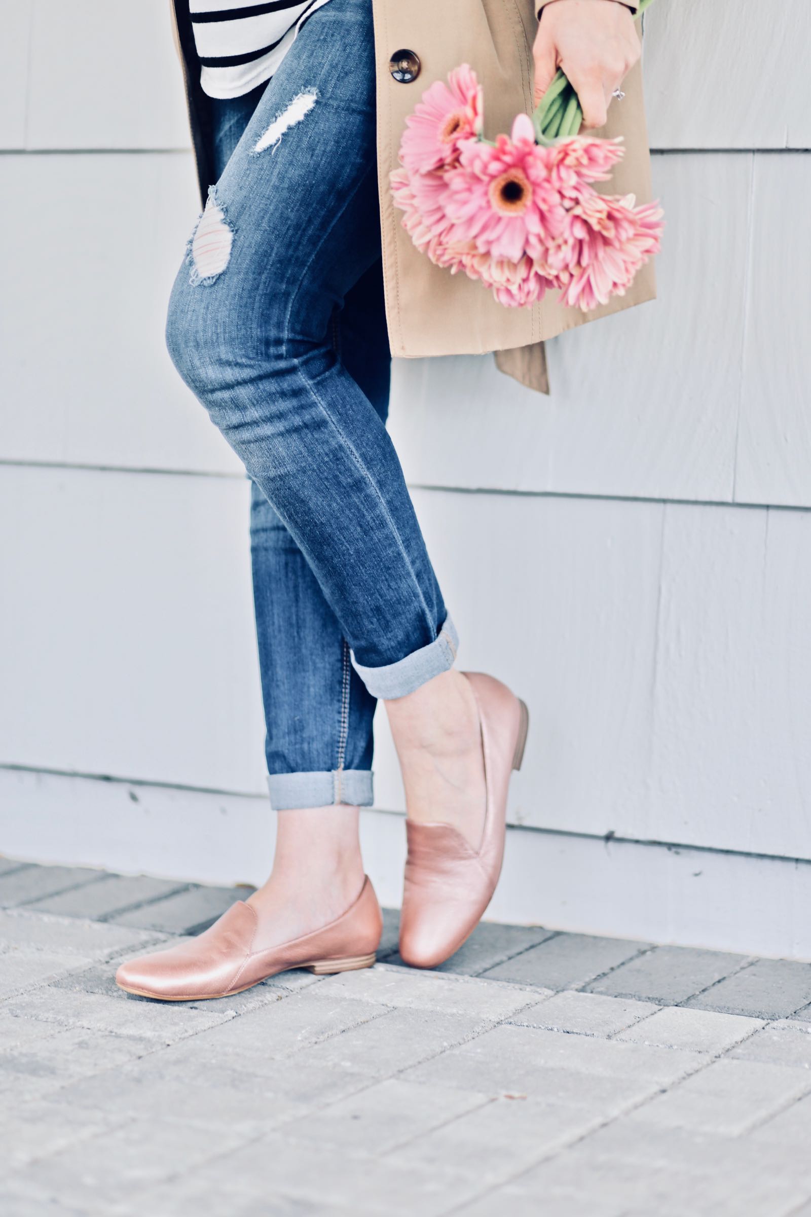 The 'Emiline' by Naturalizer is the perfect blush pink loafer for spring!
