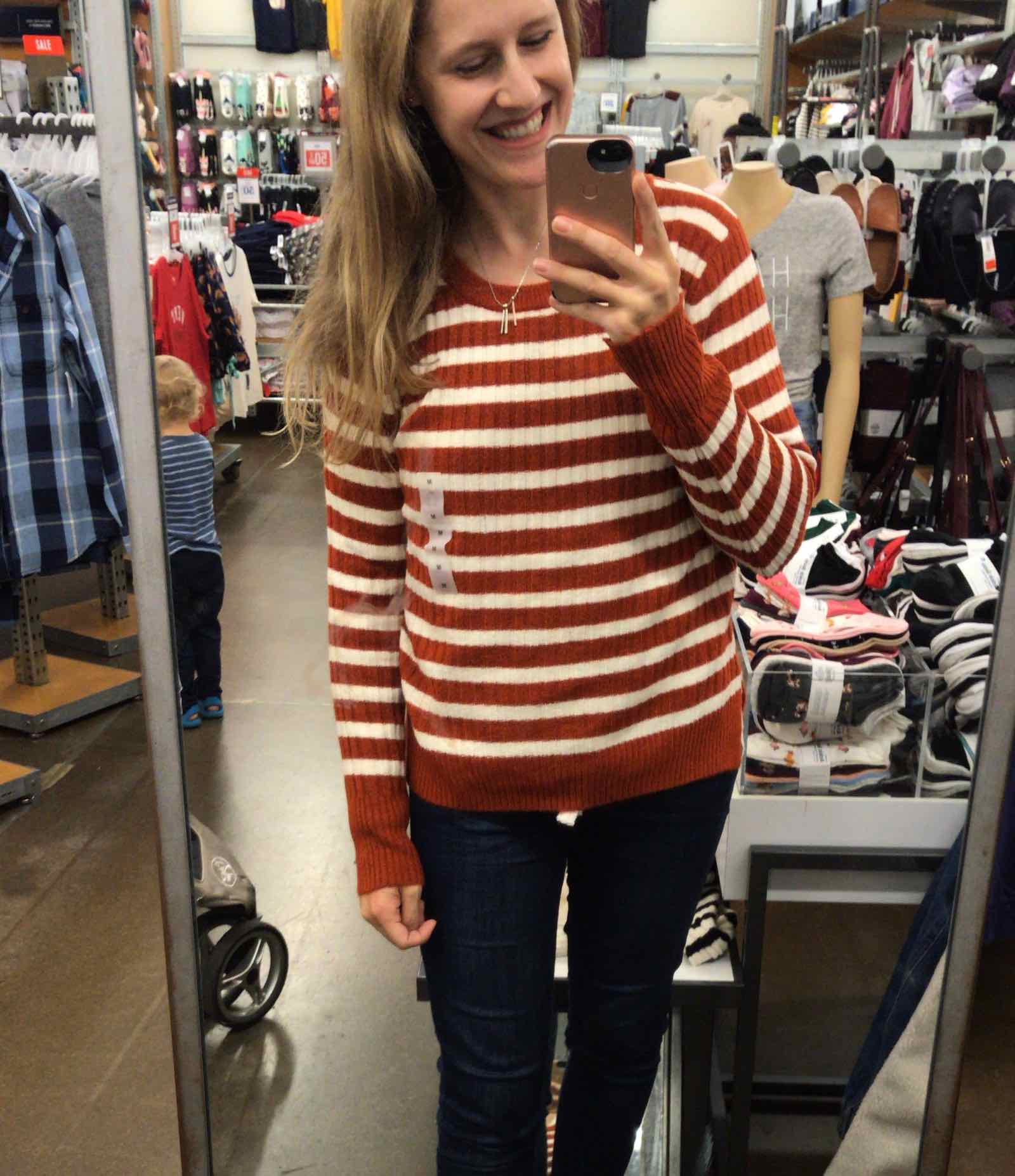 Love this striped sweater at Old Navy