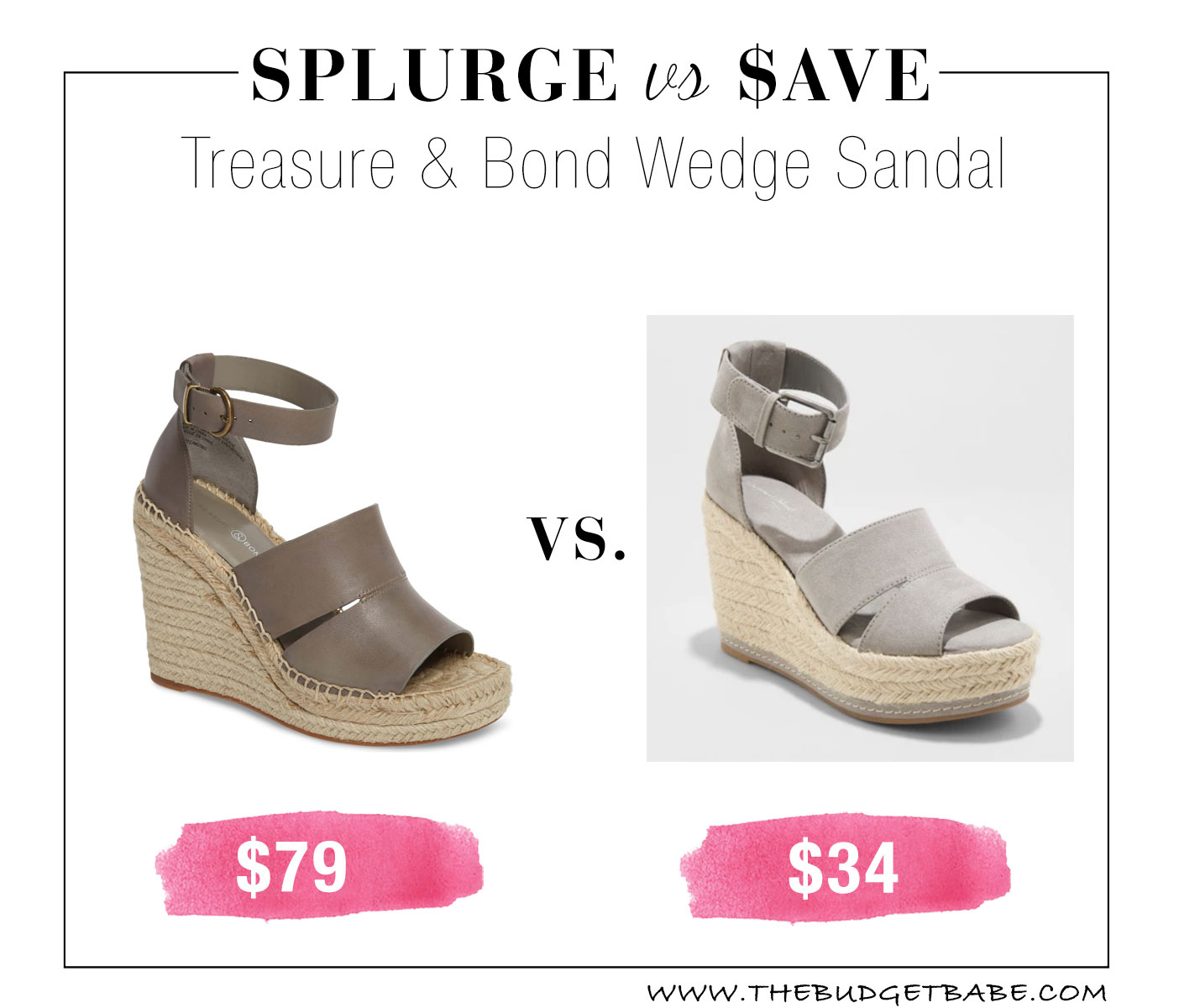 Splurge versus Save on the summer's It sandal!