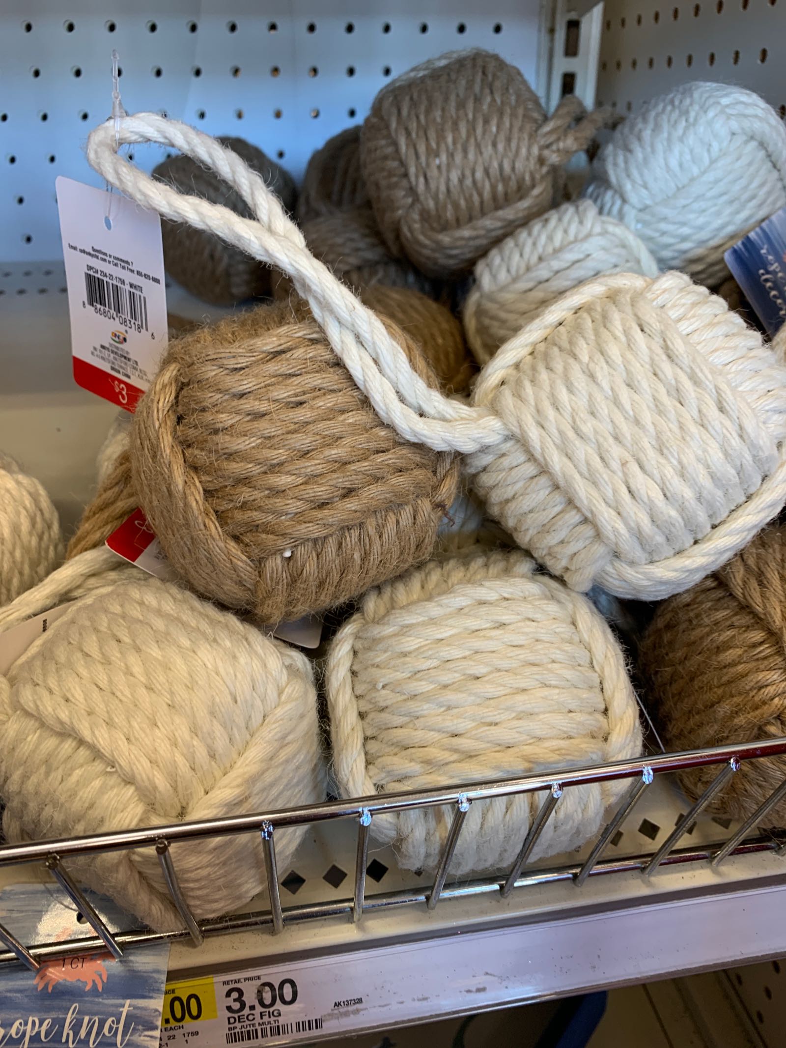Cute nautical decor at Target in the dollar spot!