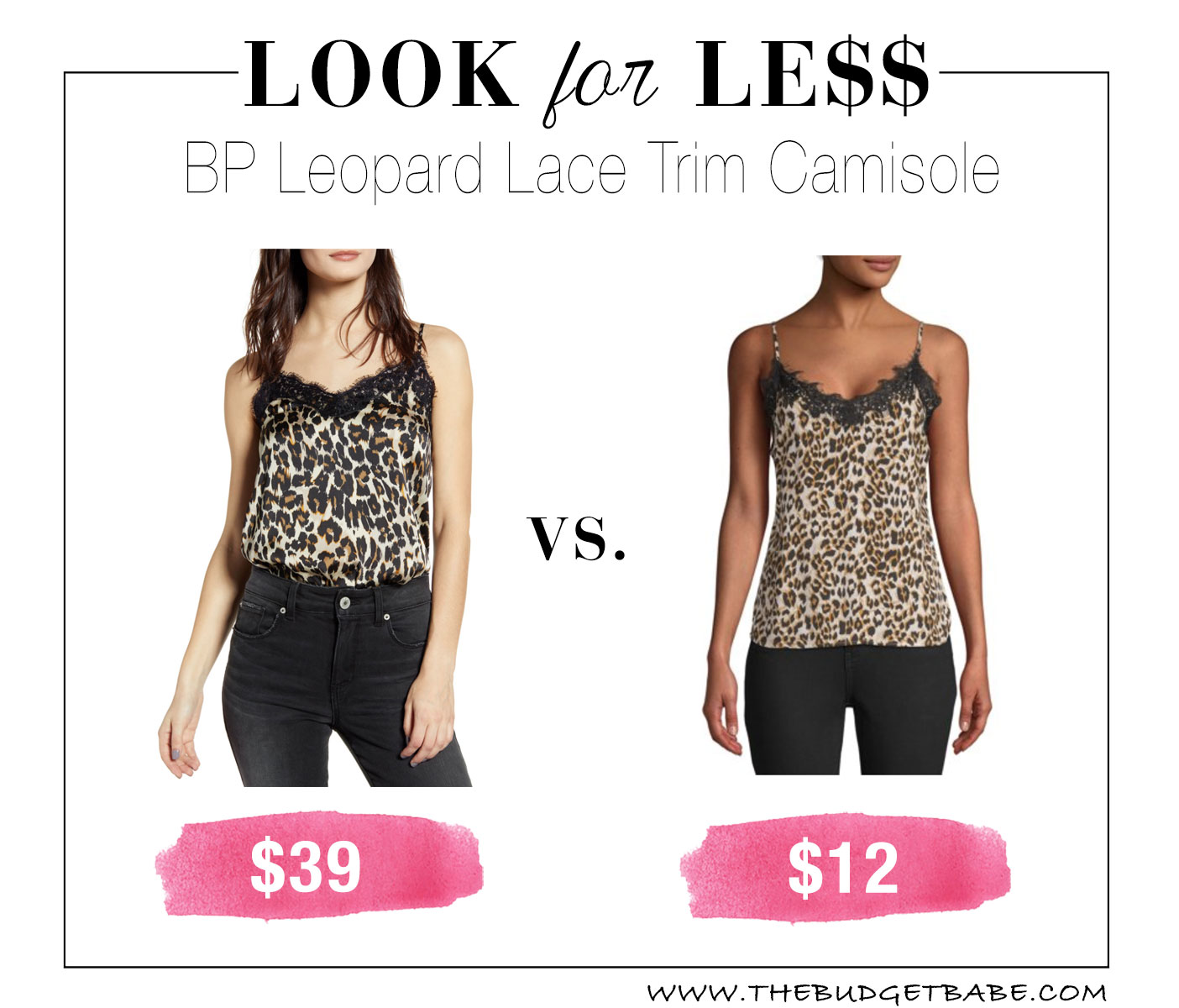 Nordstrom dupe! Leopard lace cami, great for layering