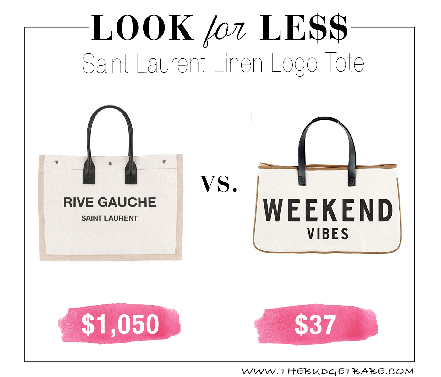 Saint Laurent linen logo tote look for less