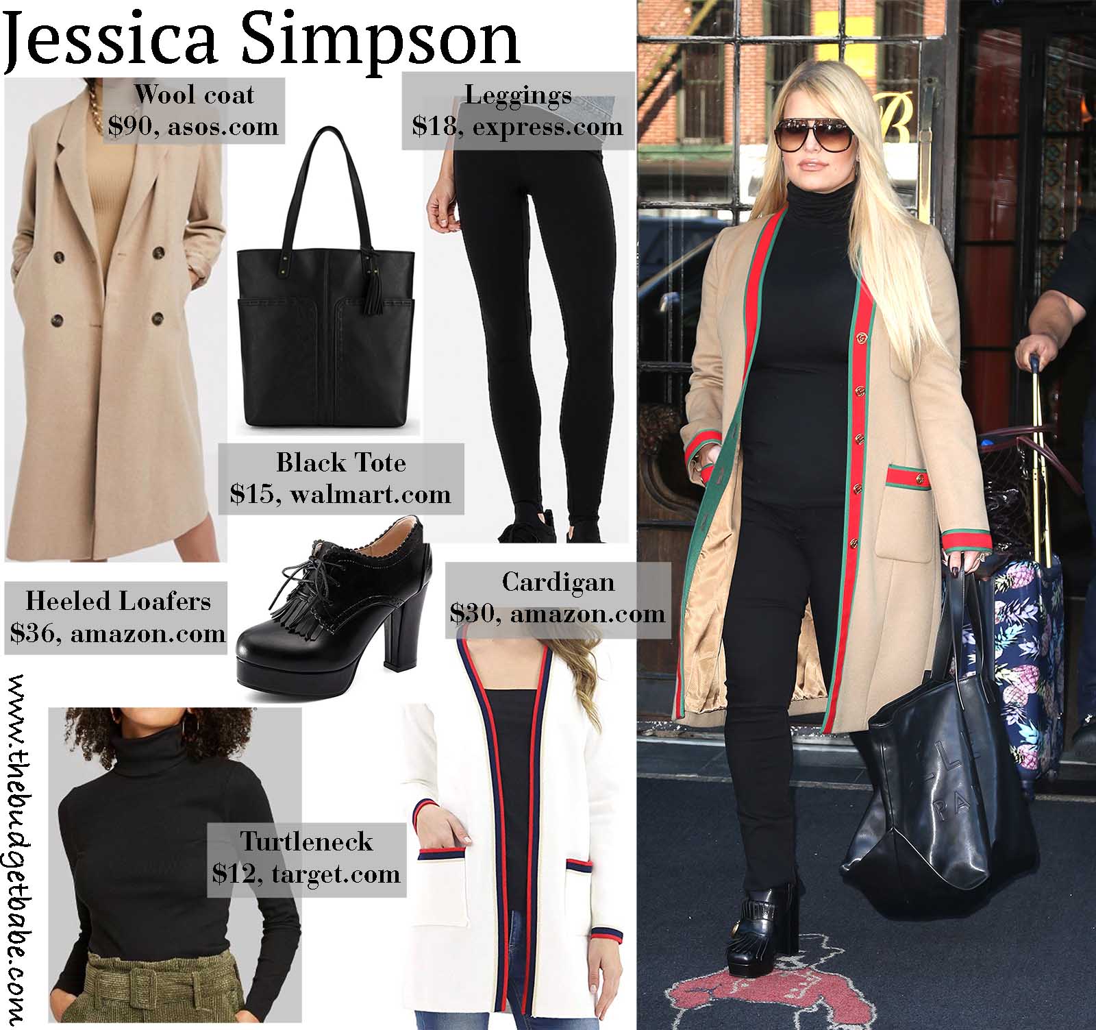 Jessica slays in Gucci coat and Gucci Heels.