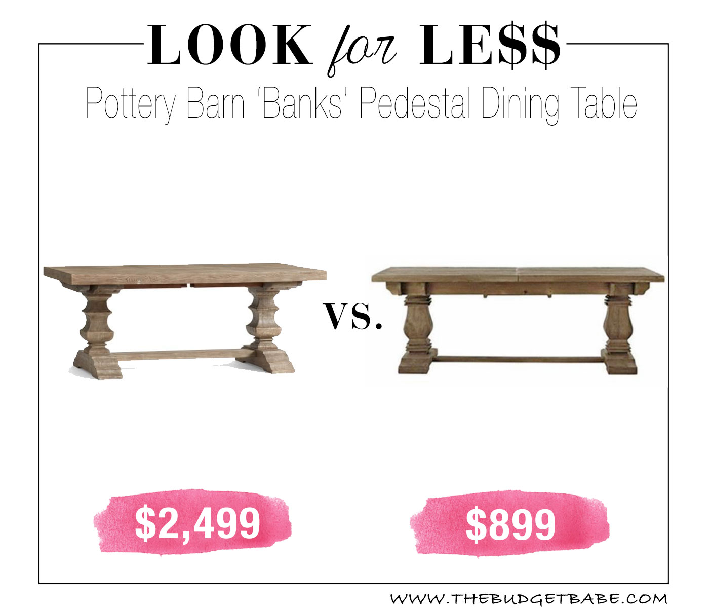Look for Less: Pottery Barn 'Banks' Pedestal Dining Table