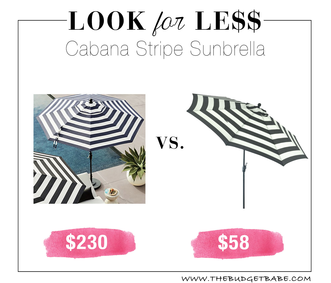 Cabana stripe umbrella look for less